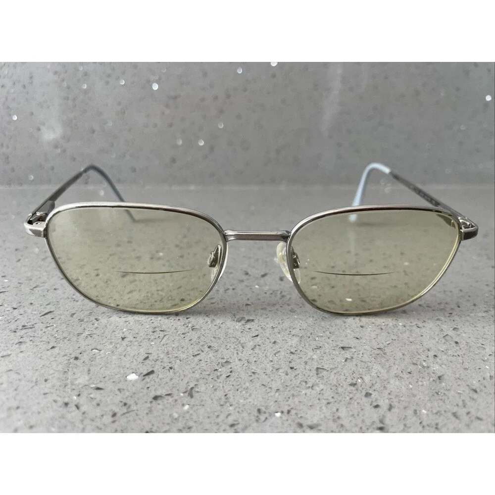Luxottica titanium Eyeglasses Frames ONLY 1009 4014 52-19-135 silver full rim